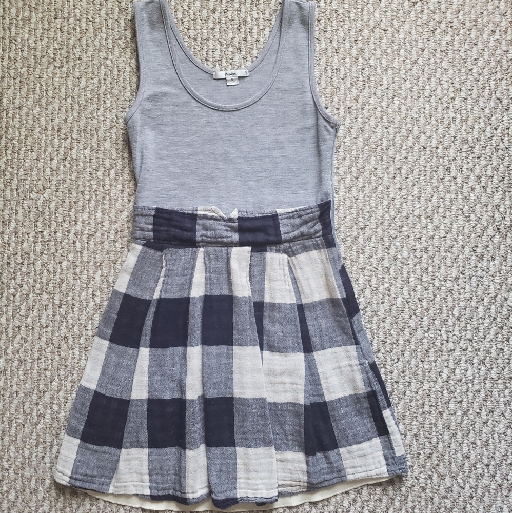 90s vintage Plaid skirt dress